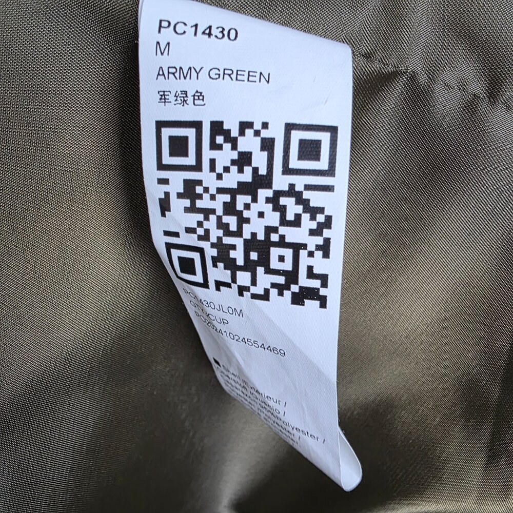 Women's Army Green Double Breasted Overcoat Size‎ M Military Style Lined PC1430 - Picture 10 of 12